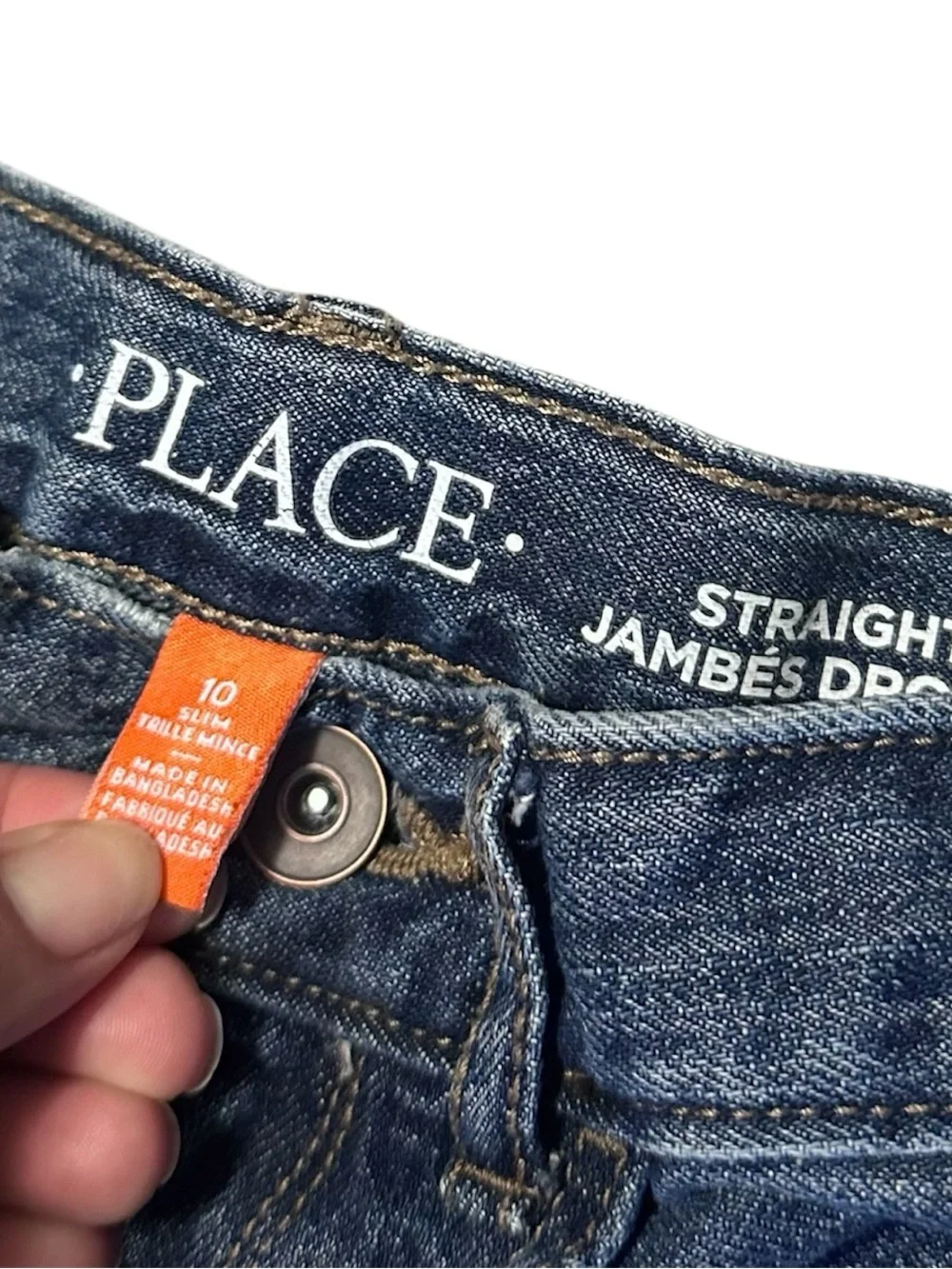 Children's Place Size 10 Slim  blue straight cut denim jeans